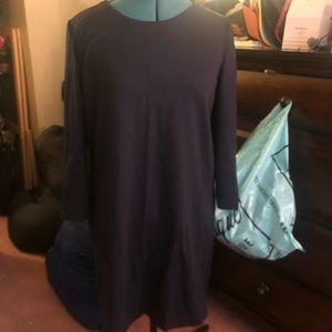 Plain navy blue sweater dress sz l